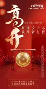 新年海报 初一到初七海报 高升