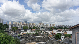 城市居民区全景俯瞰