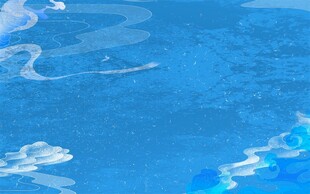 蓝色梦幻水彩纹理背景