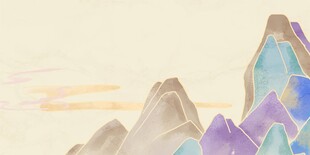 梦幻多彩山水背景