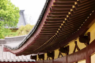 中式古建筑屋檐特写