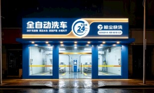 全自动洗车店外观展示