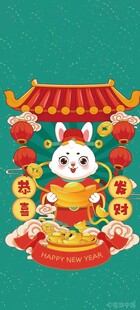 兔年喜庆装饰萌兔贺新春