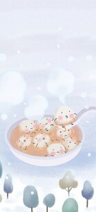 冬日热饮与梦幻雪景画面