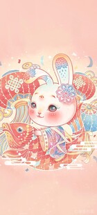 可爱卡通小兔插画图案
