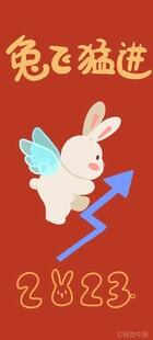 兔飞猛进2023新年插画