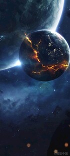 宇宙中的地球壮丽景象