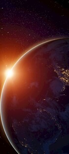 璀璨地球夜景宇宙中的光
