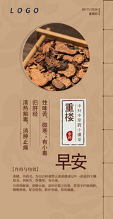 中医中药问早 早安 重楼