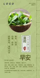 中医中药问早 早安 薄荷