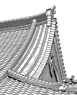 中式古建筑屋顶一角