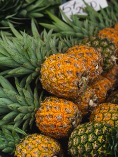 新鲜菠萝堆叠