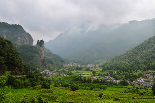 山间绿野村落美景