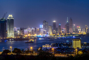 上海璀璨夜景城市风光
