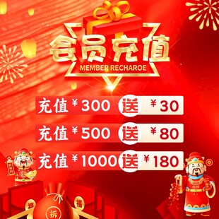 会员充值优惠活动海报