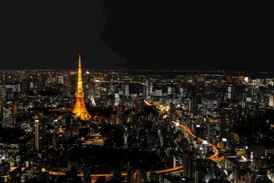 东京夜景璀璨城市风光
