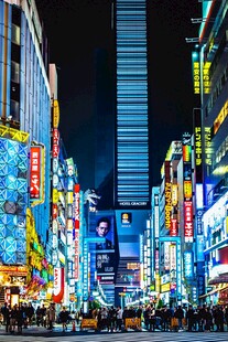 繁华都市夜景 绚烂灯光