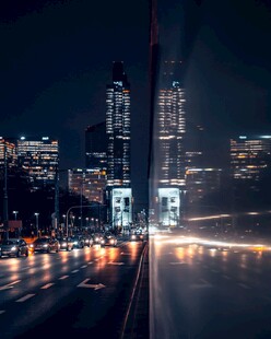 城市夜景车流