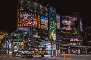 繁华都市夜景商业街