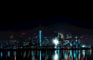 城市璀璨夜景 灯火辉煌
