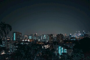 城市夜景俯瞰图