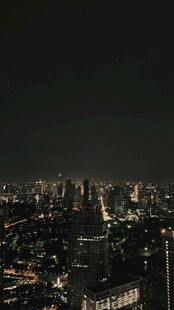 城市璀璨夜景俯瞰图