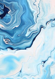 梦幻蓝调流体艺术图案