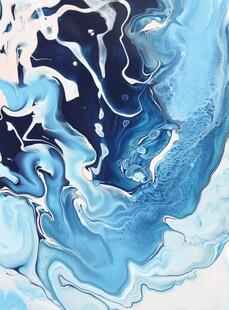 蓝色流体艺术抽象图案
