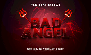 红色酷炫BAD ANGEL特效