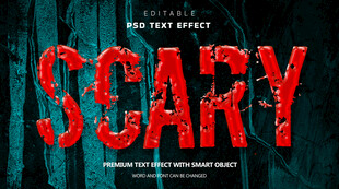 恐怖主题SCARY字样展示