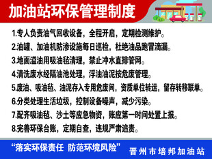 加油站环保管理制度展示