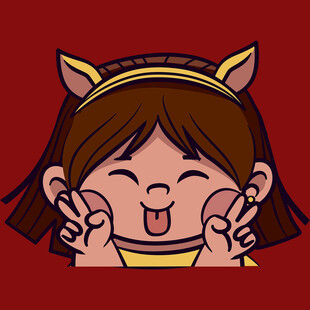 俏皮猫耳女孩比耶卖萌
