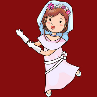 跳舞的可爱新娘