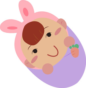 可爱兔耳宝宝形象设计