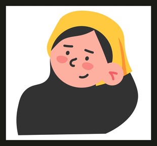 戴头巾的女性头像