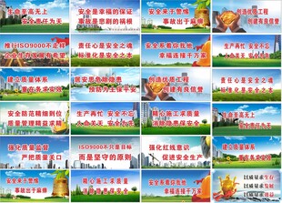 项目工地围挡安全标语口号展板