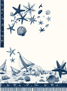 海洋元素装饰插画