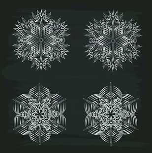 精致雪花图案设计元素
