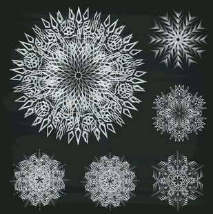 精美雪花图案设计素材