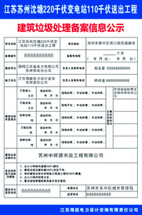 垃圾处理公示牌