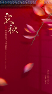 立秋时节红叶装点雅致画面