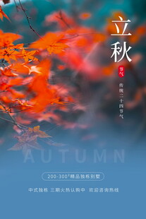 立秋时节绚烂红叶美景