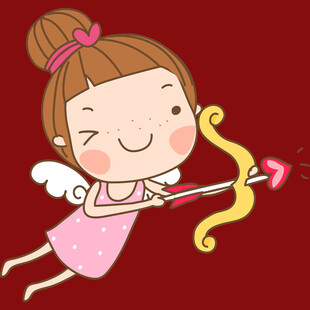 可爱小天使持弓射爱心