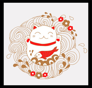 招财猫插画