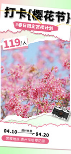 樱花节促销海报