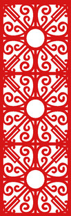 中式红色花纹图案