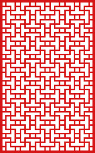 中式红色几何花纹图案