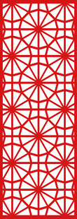 中式红色镂空几何花纹图案