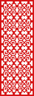 红色镂空花纹图案