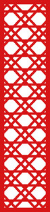 红色几何镂空图案